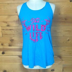 NWT Bohemian Cowgirl wild life camo embroidered racer back tank top tee JR XL